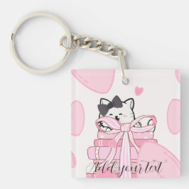 Carry Love & Books – Cat Acrylic Keychain Schlüsselanhänger