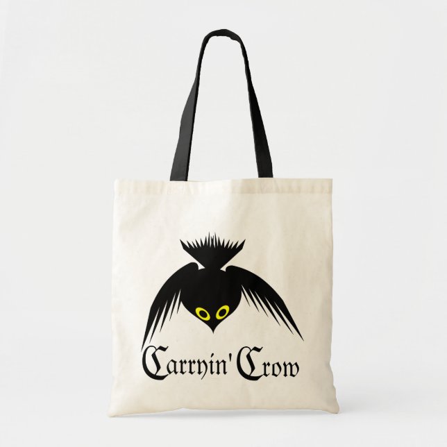 Carryin' Crow Tote Bag Tragetasche (Vorne)