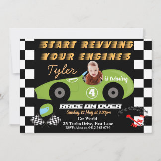 Cars 4th Birthday Boys Einladung