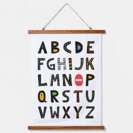 Cars Alphabet Kinderzimmer Kinderzimmer Wandteppich Mit Holzrahmen