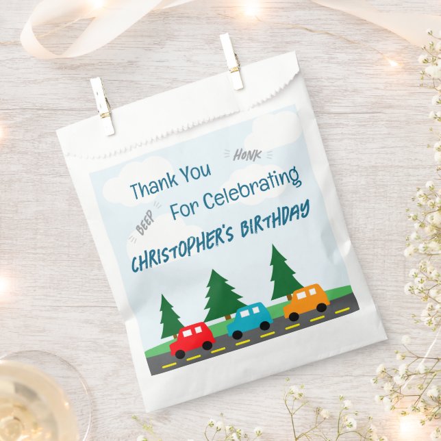 Cars Kids Boy Birthday Geschenktütchen (Ausgeschnitten)