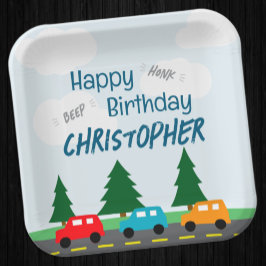 Cars Kids Boy Birthday Pappteller