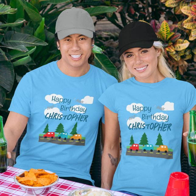 Cars Kids Boy Birthday T-Shirt (Von Creator hochgeladen)