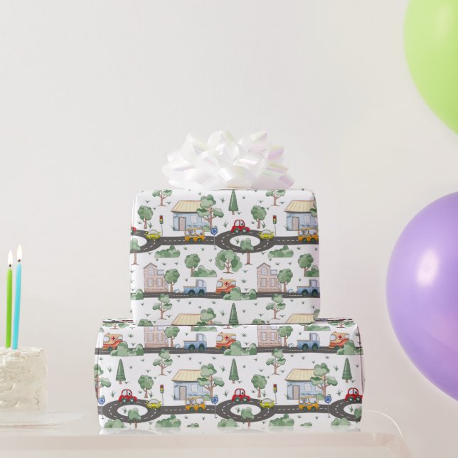 Cars Muster Geschenkpapier (Partygeschenke)