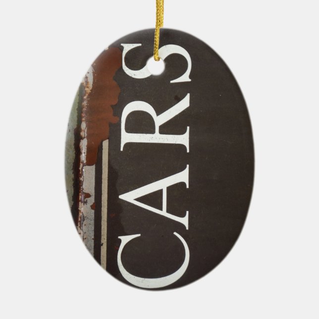 CARS Tow Truck Vintage Auto Unterschrift Keramikornament (Vorne)