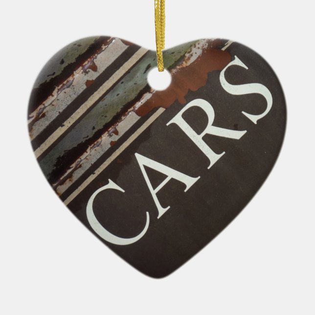 CARS Tow Truck Vintage Auto Unterschrift Keramikornament (Vorne)