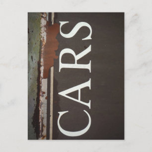 CARS Tow Truck Vintage Auto Unterschrift Postkarte