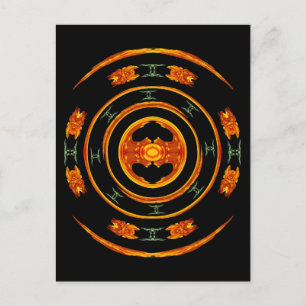 Cars Track Racing Raceway Speedway Marigolds Postkarte