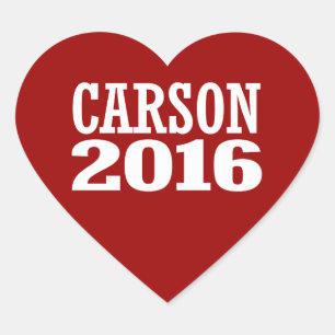 CARSON 2016 Herz-Aufkleber