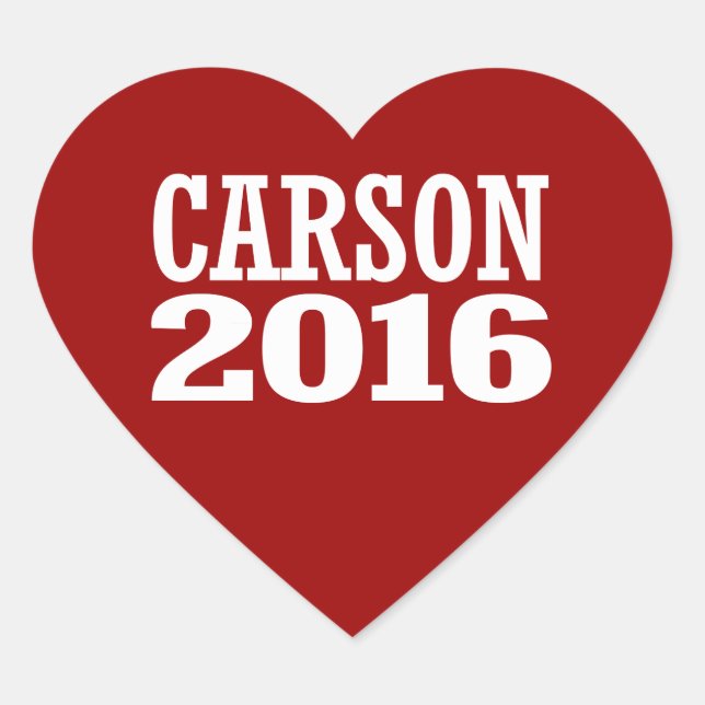 CARSON 2016 Herz-Aufkleber (Vorderseite)
