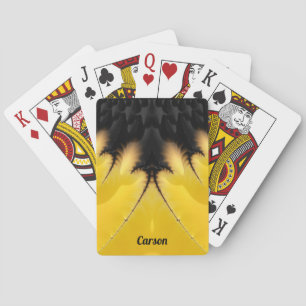 CARSON ~ ATEMBERAUBEND! Schwarz-Gelb-Design Spielkarten