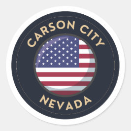 Carson City Nevada - USA Runder Aufkleber