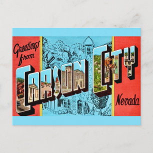 Carson City NV Retro Grußkarte Postkarte