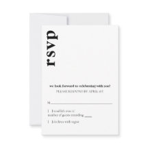 Carson Modern Wedding RSVP