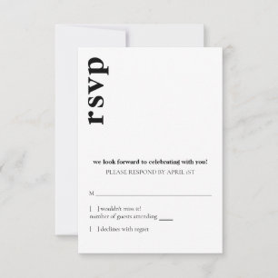 Carson Modern Wedding RSVP Einladung
