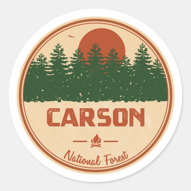 Carson National Forest Runder Aufkleber (Vorderseite)
