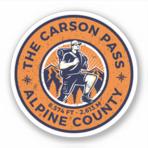 Carson Pass Wanderung California Trails Aufkleber