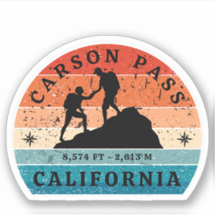 Carson Pass Wanderung California Trails Aufkleber