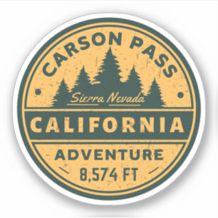 Carson Pass Wanderung California Trails Aufkleber