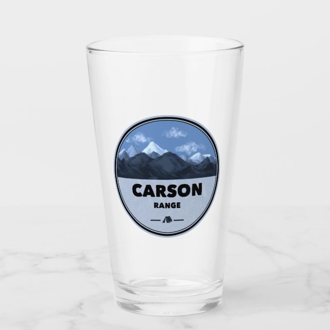Carson Range California Nevada Camping Glas (Vorderseite)