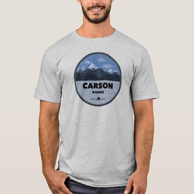 Carson Range California Nevada Camping T-Shirt (Vorderseite)