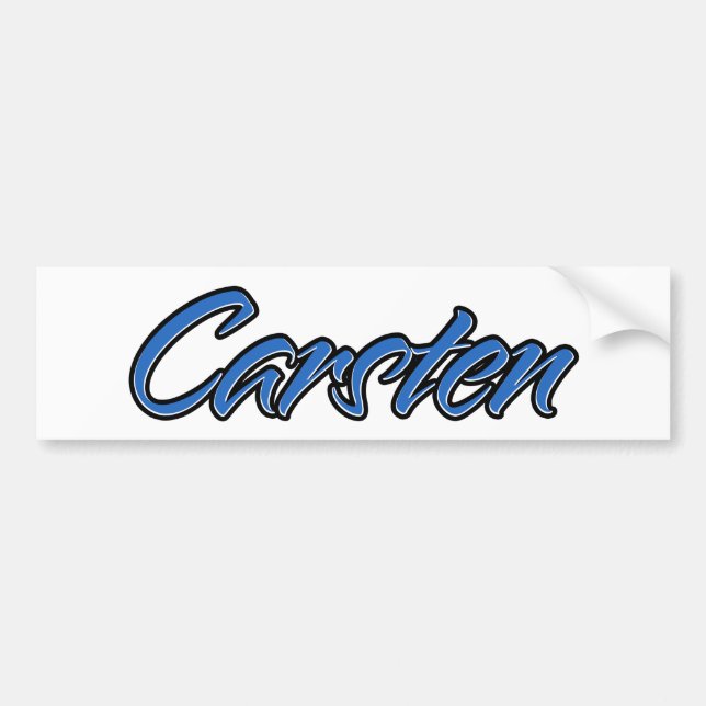 Carsten Name blue Aufkleber Sticker Autoaufkleber (Vorne)
