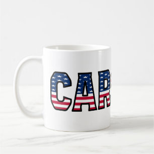 Carsten Name Vorname USA styled Tasse Kaffeetasse
