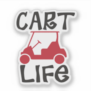 Cart Life Funny Golf Cart Aufkleber