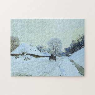 Cart Snow Covered Road San Salvatore - der Zuckerh Puzzle