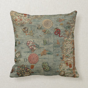 Carta Jachthafen-Karte (SeeEinhörner!) Kissen