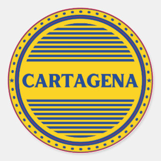 Cartagena City Pride Emblem – Colombian Identity Runder Aufkleber