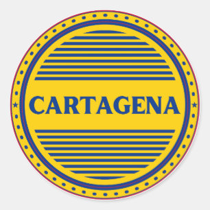 Cartagena City Pride Emblem – Kolumbianische Ident Runder Aufkleber