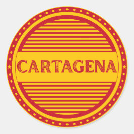 Cartagena City Pride Emblem – Spanische Identität Runder Aufkleber
