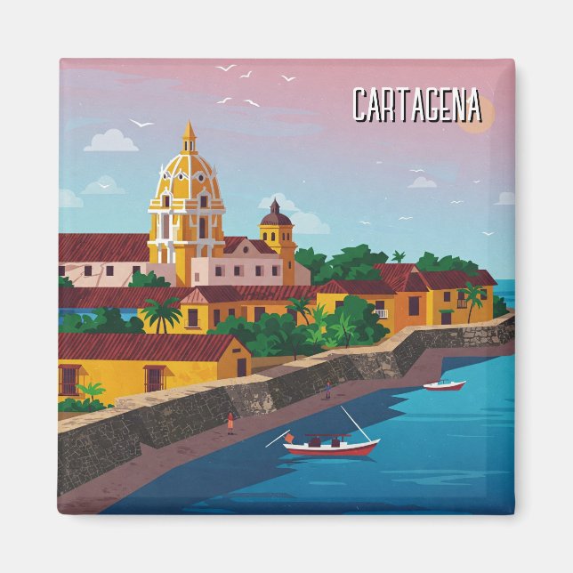 Cartagena Colombia Travel Magnet (Vorne)