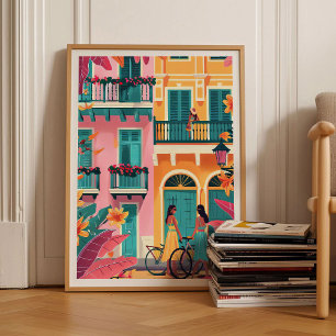 Cartagena Druck Kolumbien Illustration Cartagena Poster