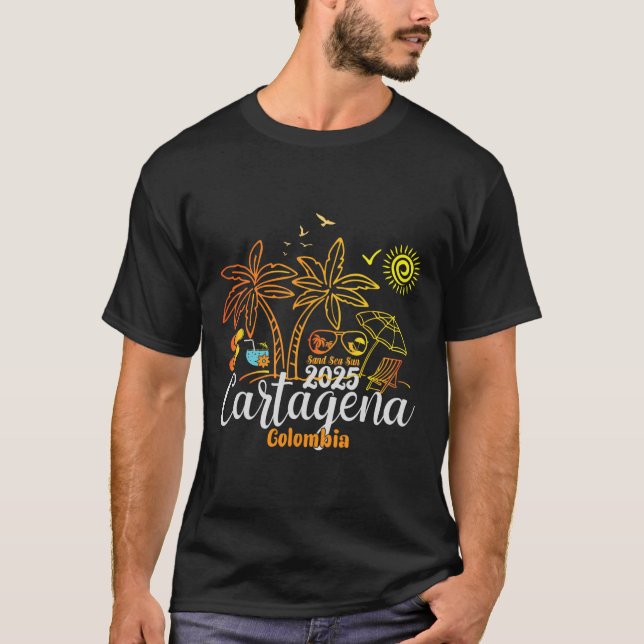 Cartagena Kolumbien Familienurlaub 2025 Kreuzfahrt T-Shirt (Vorderseite)