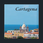 Cartagena, Kolumbien Old Town, Magnet<br><div class="desc">Historic of Cartagena,  Kolumbien center,  with Heilig Pedro Claver church featuring prominently in the of center the photograph</div>
