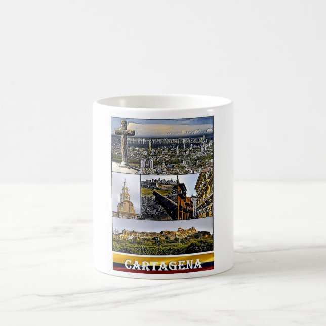 Cartagena - Mosaik - Kolumbien Kaffeetasse (Mittel)