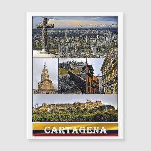 Cartagena - Mosaik - Kolumbien Magnetkarte