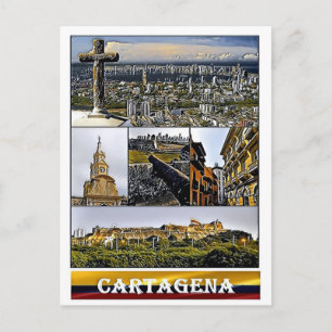 Cartagena - Mosaik - Kolumbien Postkarte
