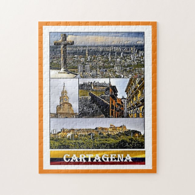 Cartagena - Mosaik - Kolumbien Puzzle (Vertikal)