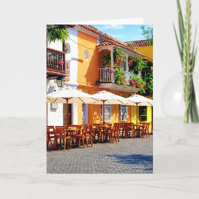 Cartagena Old Town Greeting Card Karte (Vorderseite)