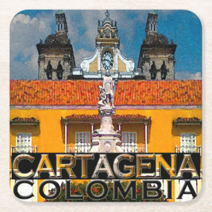 Cartagena Rechteckiger Pappuntersetzer