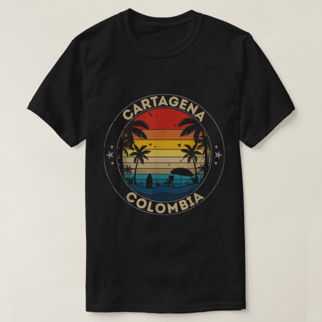 Cartagena Souvenir - Kolumbien Erinnerung T - Shir T-Shirt (Design vorne)