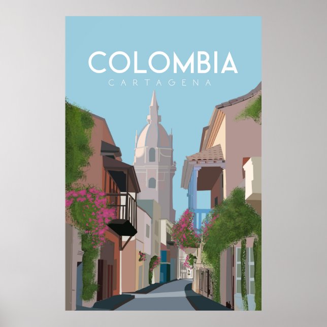 Cartajena colombia travel city, poster (Vorne)