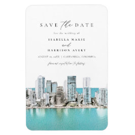 CARTANEGA Kolumbien Wasserfarbe Save the Date Invi Magnet