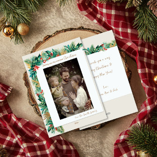 Cartão de Feriado de Natal das Ramais de Água Dour Feiertagskarte