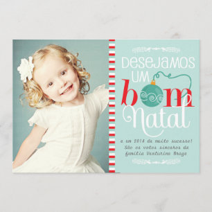 Cartão de Natal e Ano Novo Personalizado com Foto Einladung