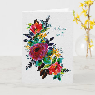 Cartão de Pensamento e Apoio Floral Karte