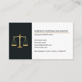 Cartão de Visita Advogado - Preto e Branco Visitenkarte